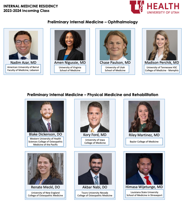 And of course, our roster of preliminary interns, AKA internists-for-a-year! #MedicineElevated