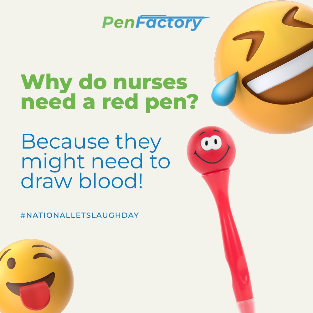 penfactory's tweet photo. Laughter is the best medicine, and we've got just the cure! Celebrate National Let's Laugh Day with us. πποΈ
#NationalLetsLaughDay #PenFactory #PunsIntended https://t.co/0WbeurVbDk