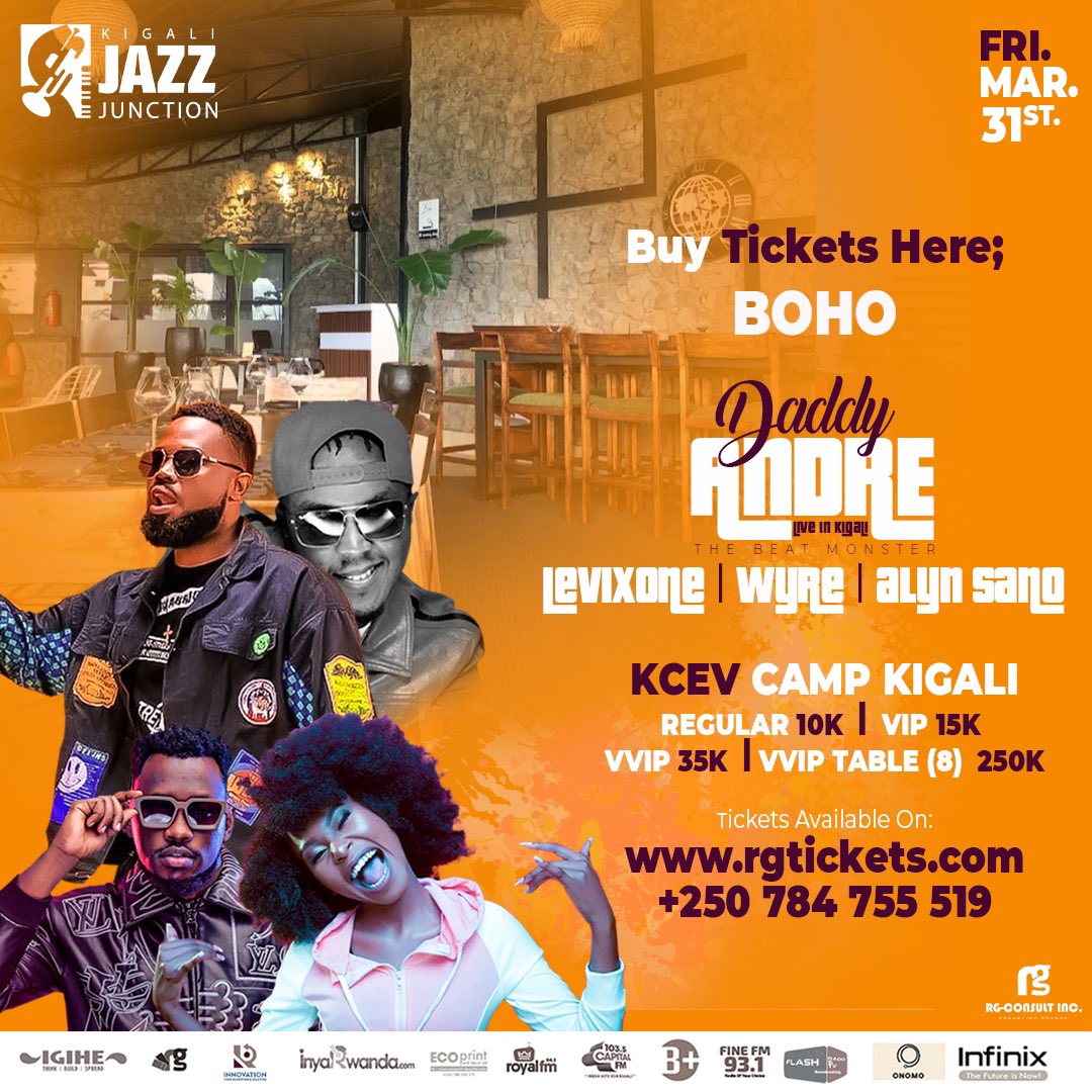 kgljazzjunction's tweet photo. #Rwot Keep in mind, few remaining tickets are being sold at #Bohorestaurant. So make sure to pass by before it’s too late &amp; get ready to dance &amp; vibe to all the legendary tunes nonstop. #KJJ https://t.co/8VYiIOD0mu