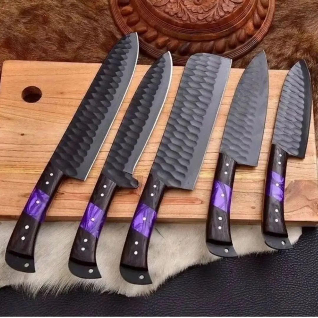 Forged Carbon Steel 5” Pcs Utility Kitchen Knives Set With Leather Bag For Sale 💯

#knife #knifepics #knifecollection #customknives #edccommunity #knivesofig #customknife #knivesofinstagram #knifefanatics #knifecollector #edcknife #spyderco #bladesmith #knifeaddict #knifesale