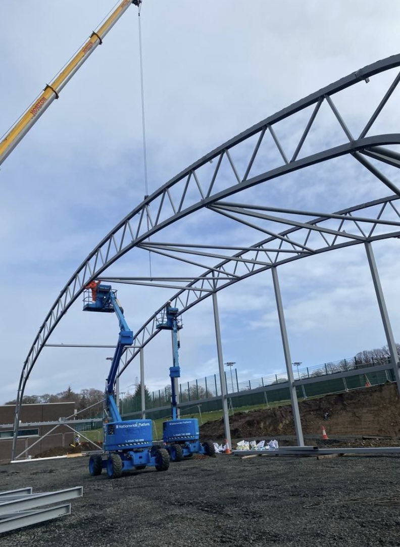 Anyone for tennis? As our new indoor courts take shape at  <a href="/Oriamscotland/">Oriam Scotland</a> with great support from <a href="/tennisscotland/">Tennis Scotland</a> and <a href="/HeriotWattUni/">Heriot-Watt University</a> .