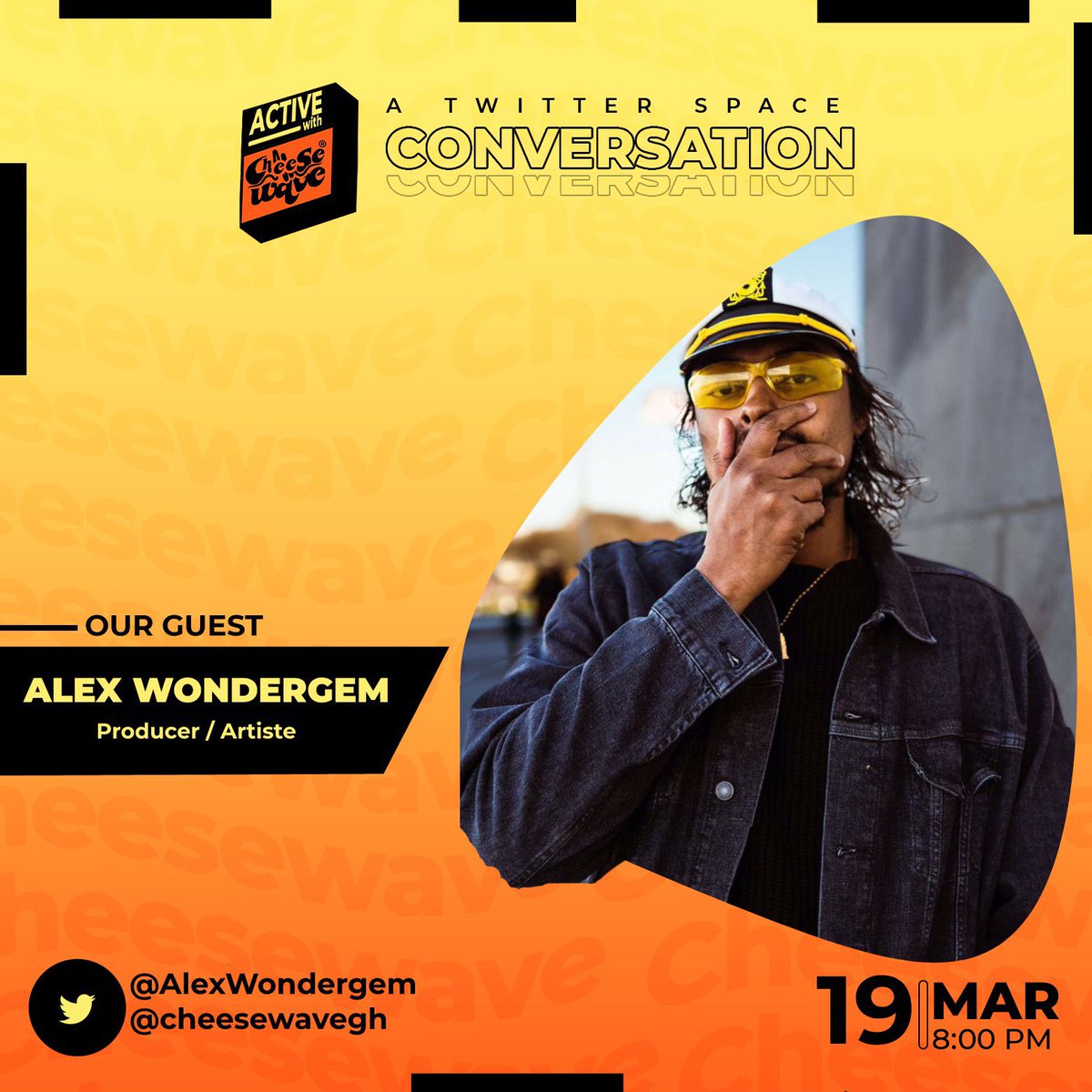 cheesewavegh's tweet photo. Live at exactly 8pm with producer-artiste @AlexWondergem on his musical journey and break down of his album LIBER8TED
#ActiveWithCheesewave
Stream Album Here: https://t.co/BrY8ZOdNdK https://t.co/henyApTe4W