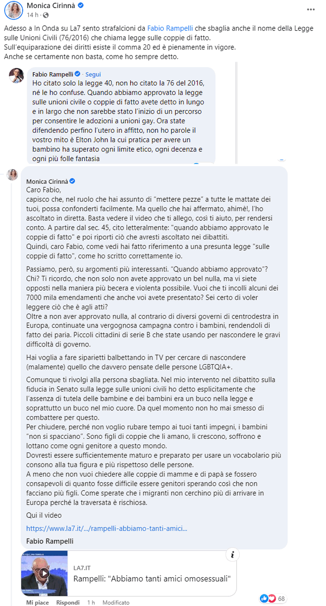 GiusTW's tweet photo. In una grigia domenica mattina, trovi @MonicaCirinna che "asfalta" (cit.) @fabiorampelli su Facebook e fai di nuovo pace con il mondo.
Lo sdeng è epico.
Per la serie: "non so cosa dico ma lo dico e lo nego".
Troppo lungo e complesso, ma sarebbe un blast master @BlastometroTW https://t.co/o7lMynUjc5