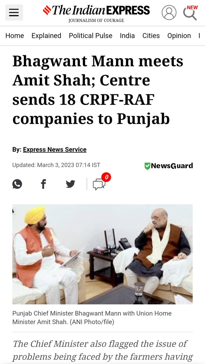pratapse's tweet photo. @AAPkaSahilK @Arun2981 State Police was cowering behind a lamp-post like a wet 😿 in Ajnala.

Of course, Central Forces cannot act on their own. They will need assistance of State Police. But IAF involvement &amp; shifting terrorists to BJP State, it's clear as daylight that Centre is spearheading this Op https://t.co/DR6UJ4rjJL