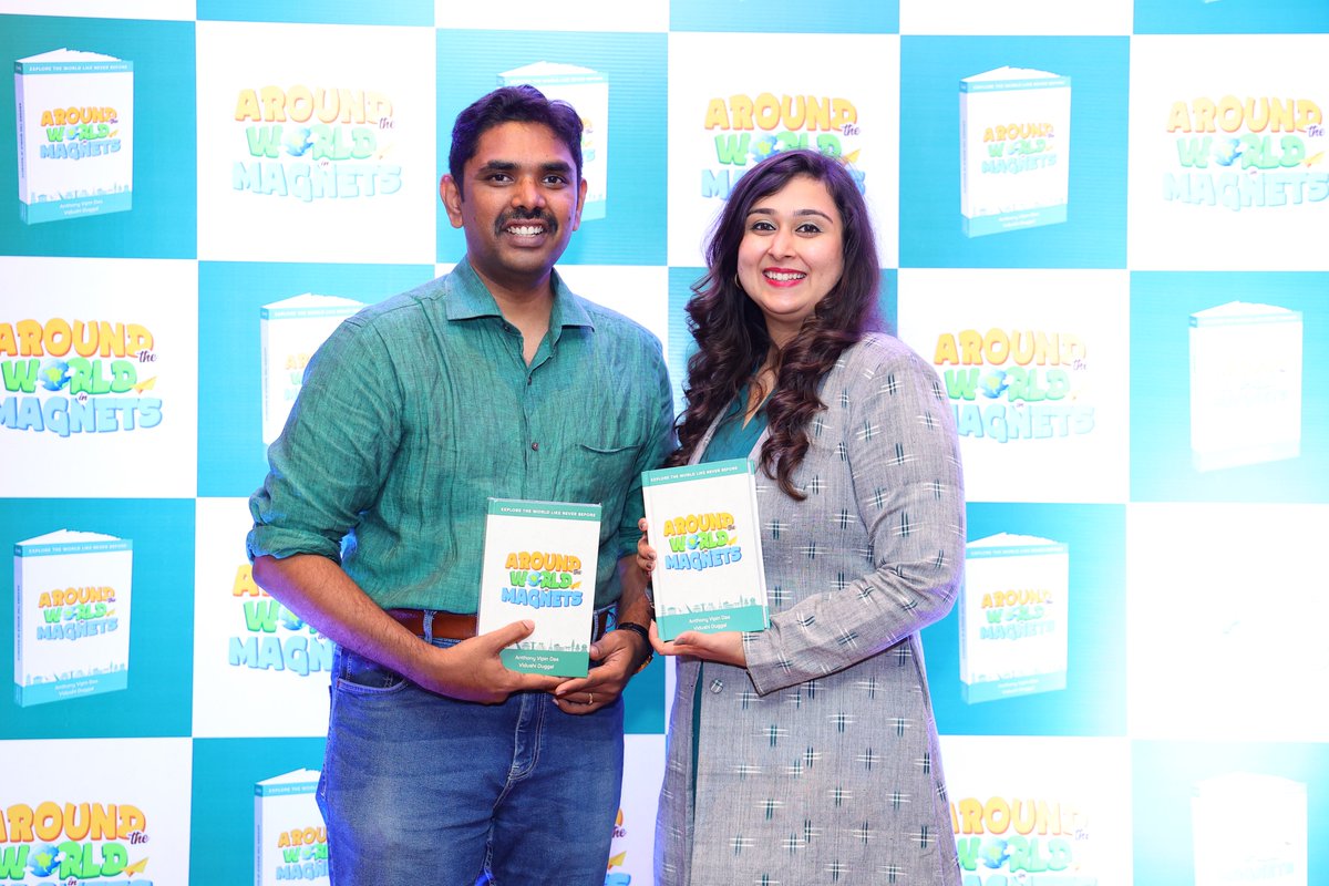 We are grateful and blessed to have launched the 'Around the World in Magnets' Book with the amazing love and support of our friends & family at a glittering event in Hyderabad @jayesh_ranjan @amitadesai @evitafernandez6 @harsh_indrarun @salilkader @UNWTO @tourismgoi @antonvipin