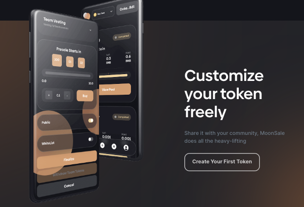 📢MoonSale.com offers #token #sale on THREE networks #BNB #Ethereum &amp; #Polygon😍

⚡️Project owners can launch their token &amp; reach more investors.

⚡️Investors can diversify their portfolios.

🤝Join us in shaping the future of #crypto #fairlaunch #IDO #MoonSale