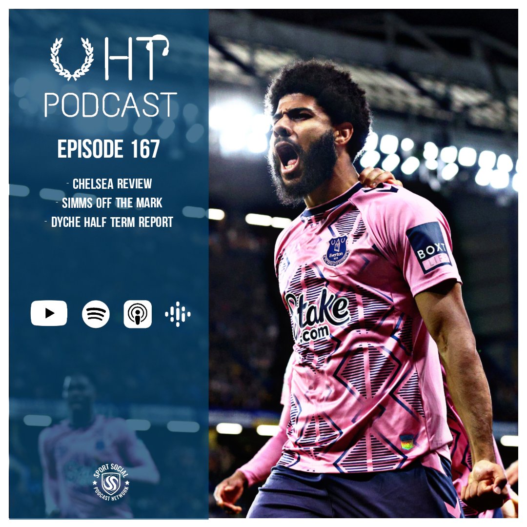 🚨🚨 EPISODE 167 OUT NOW 🚨🚨 @Baines3, Pete and @Max_Carlyle 🔵 Chelsea Review 🔵 Simms Off The Mark 🔵 Dyche Half Term Report Available now on @ApplePodcasts, @SpotifyUK, @Google, @MegaphonePods and @TheSportSocial 🔗 linktr.ee/uhtpodcast #UHTPodcast #EFC #Everton