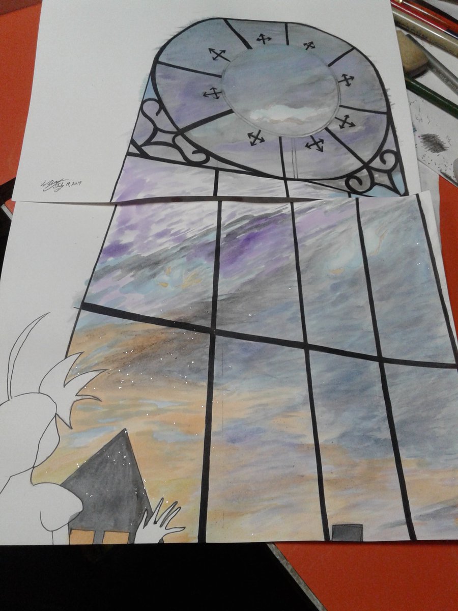 NationalMarsDay's tweet photo. Some previous #princesstutu fanart that never got shown on twitter, back from 2019 before the studio got rearranged. The clock was one of the more complicated bits of geometry until fall-from-grace's fanart which was also had a big circle in it https://t.co/E5IC1TJFHw