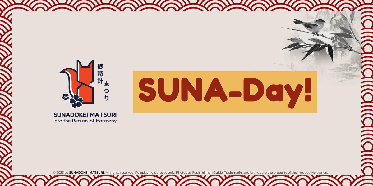 ㅤ
ㅤ
ㅤ ㅤ ㅤ❏｡「 𝗦𝗨𝗡𝗔-𝗱𝗮𝘆 」
ㅤ ㅤ ㅤㅤ     砂時計まつり知識｡
ㅤ
ㅤ