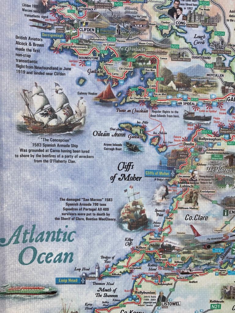 Siguiendo el viaje por Irlanda, llegamos a los Acantilados de Moher y cerca de ellos a la "Colina de las horcas" donde se ahorcó a 170 supervivientes de la Gran Armada de 1588,  entre ellos los del San Marcos y el San Esteban. Gracias a <a href="/lagranarmada/">La Armada Invencible</a> por la publicación.