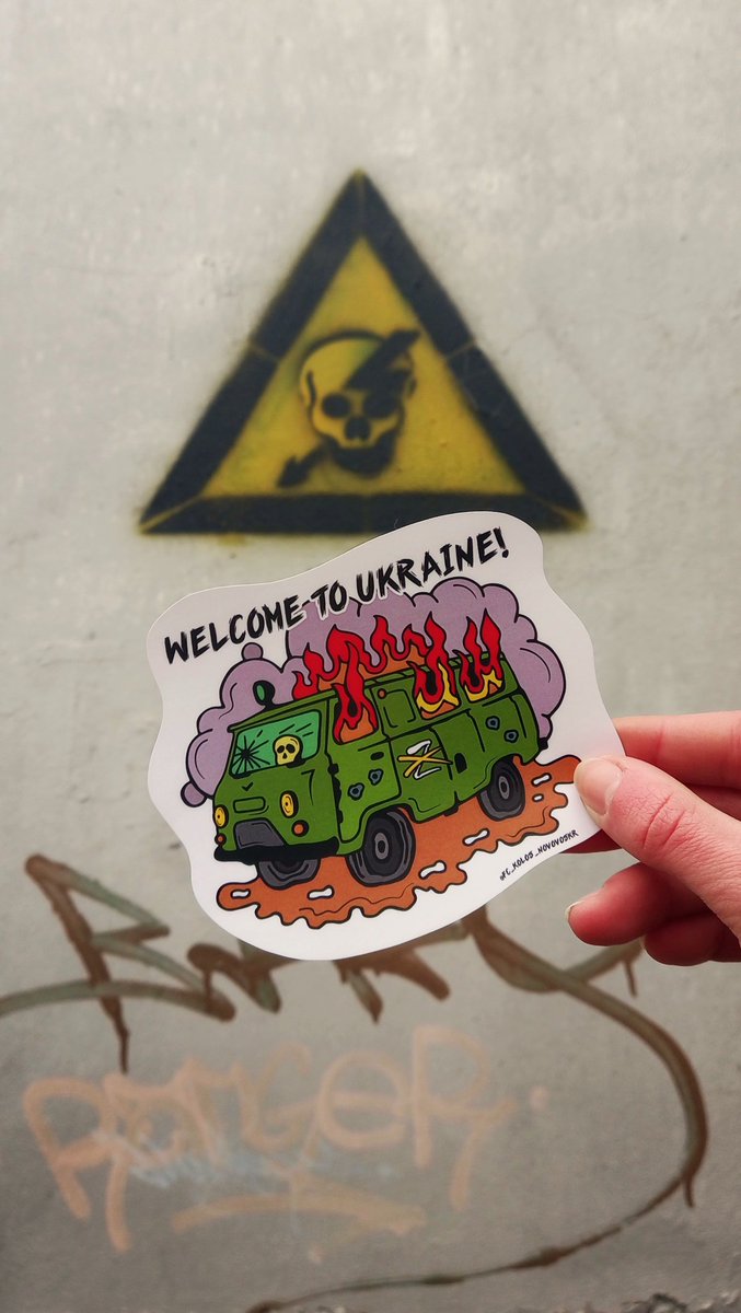 UkroArt's tweet photo. 🟡🔵🌻 "Welcome to Ukraine... suka"🔥💀⚠️ #WelcomeToUkraine #UAZ #Ukraine #GloryToUkraine #Ukrainians #Ukrainian #Sticker #Stickers #Стікери #Наліпки #Стікер #StickersPost #PostStickers #Skull #Careful #Буханка #Bukhanka #UkraineStickers #СлаваУкраїні #Україна #НаліпкиУкраїна https://t.co/w5ujpNoTtF