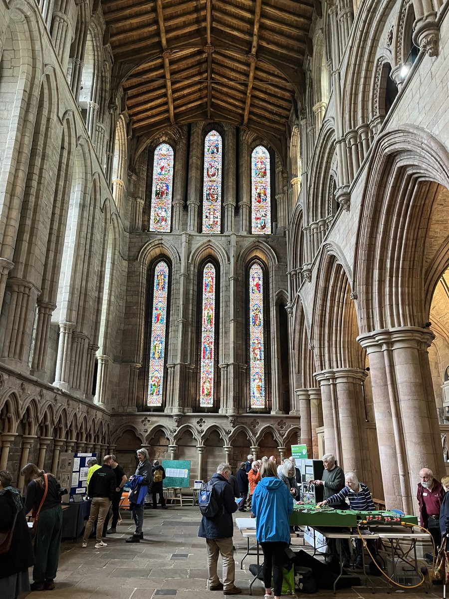 Attended the Hexham ‘Carbon Net Zero’ exhibition in the Abbey. I had the perfect position next to beautiful medieval painted wood panels I pointed out that not only were they pleasing to the eye, but they had locked up carbon for over 600 years. Easy way to spread our message