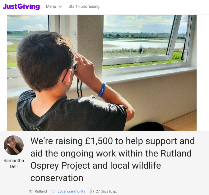 geemeff's tweet photo. #GoJoshua! #Ospreys are awesome and so are you and your proud mum @SamanthaKarlei, both volunteers for @rutlandospreys. Not long now for your big fundraising walk @FledgedAndFree @timmackrill @LeicsWildlife #volunteering @JustGiving
https://t.co/QBTblEU5VG https://t.co/ji4DQuzoXM