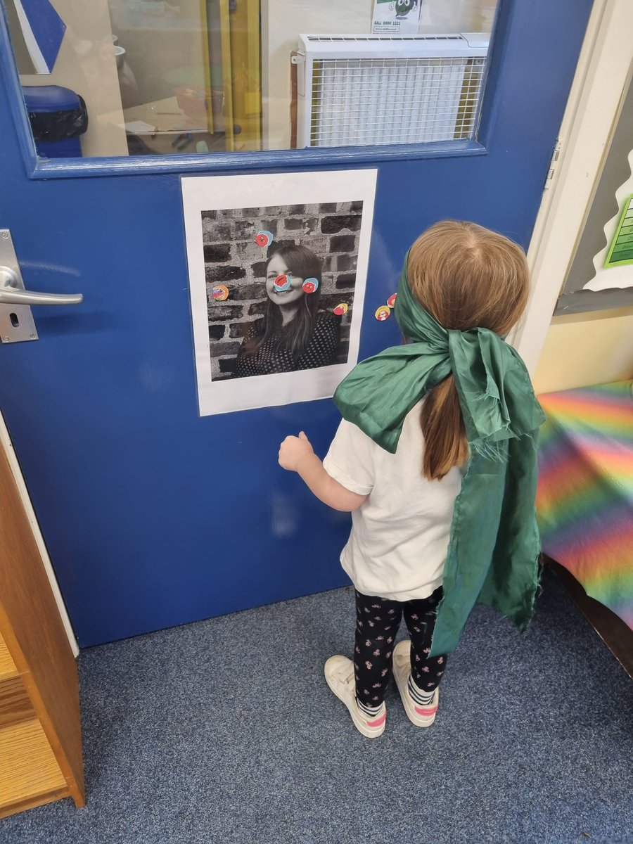 Year R had lots of fun playing pin the nose on the teacher. Thank you school council for organising it. <a href="/HuttonCran/">Hutton Cranswick</a> #RedNoseDay