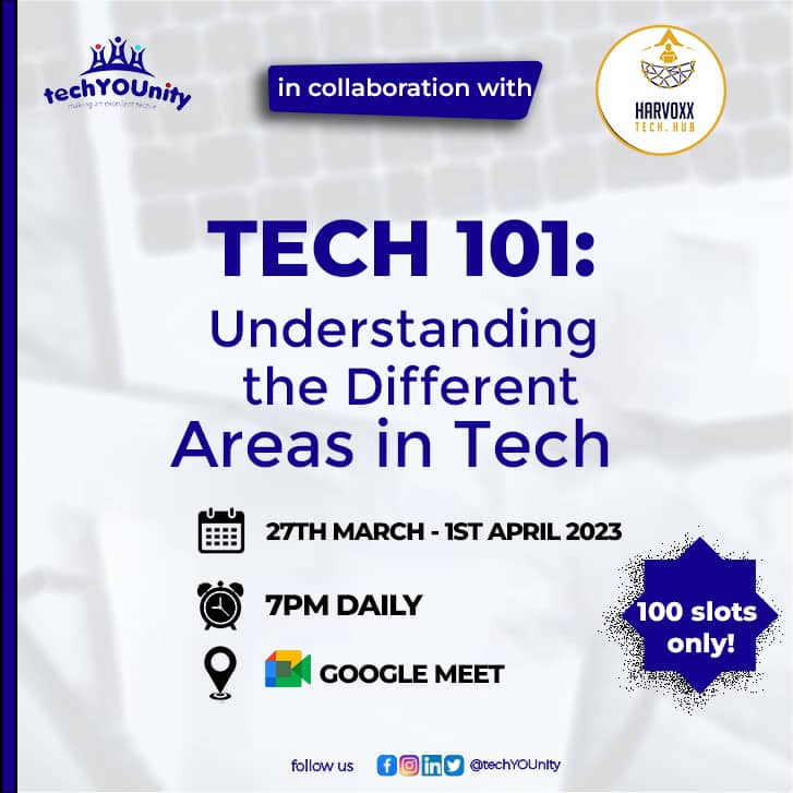 HarvoxxH's tweet photo. @tech_YOUnity collaborates with @HarvoxxH
If you want to know more about tech?
If you want to know how to start in tech?

Don't miss the TechUp Port Harcourt Event. 
Techyounity would be hosting a tech beginners training, tagged "TECH101". They got 100 slots available https://t.co/ouB9nWqGuT