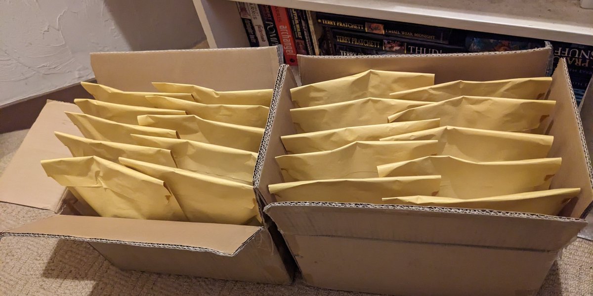 Had a sick week, but I've been playing catch-up today.
20more Decks packed and ready.
- Soon to mark deck number 200! ^^