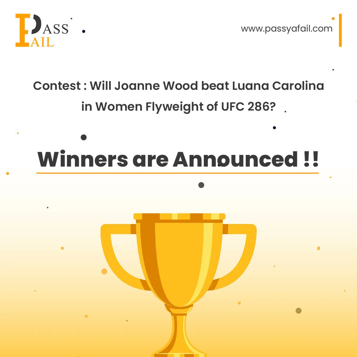 Team_Passyafail's tweet photo. #ResultAnnounced

Thank you for your immense participation in our latest contests. Their results have been announced!

You can check out the results here - https://t.co/svcseAbgmX

#PassYaFail #KeepPlayingKeepWinning https://t.co/QDFW8LEfBD