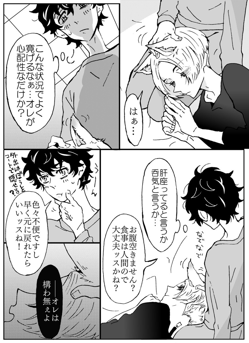 猫耳生えた首領とみっちがのんびりしてるだけの話。傷付けられても人間のマイがいいみっち(梵マイ武) 