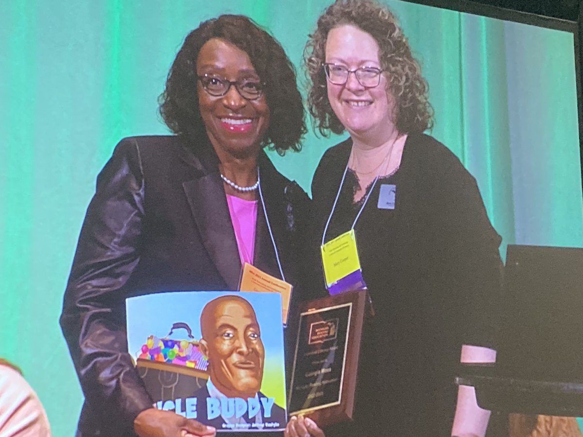 Muskegon’s own Georgia Moss, author of “Uncle Buddy” won a literacy award from MRA. #MRA #MichiganLiteracy