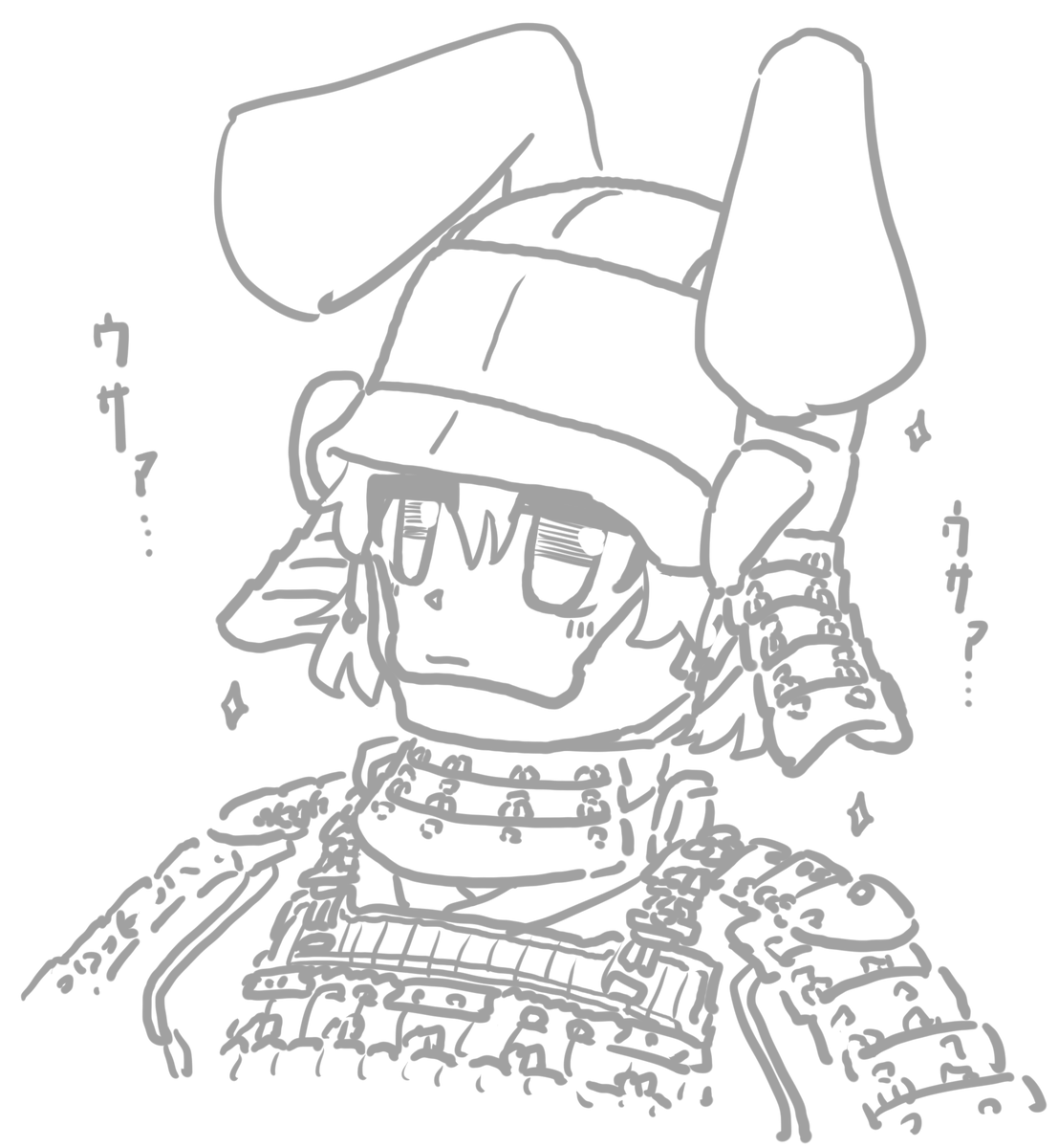 ウサ当世具足ちゃんラクガキ 