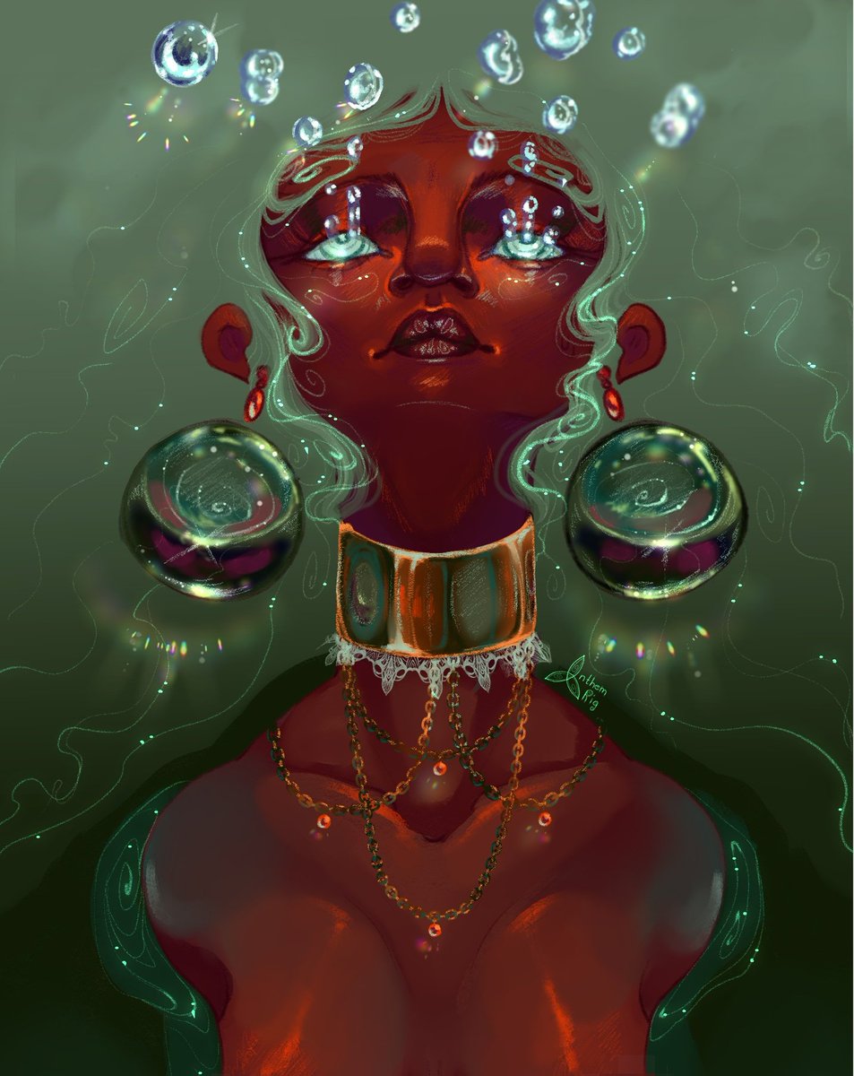 Anthemrig1's tweet photo. Practicing glass water and gold in my style along with a few new brushes ⭐
#digitalart #wip #portrait https://t.co/IVHYdAkgp2