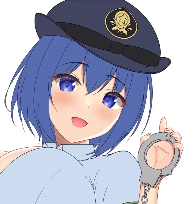 #ドルウェブ婦警みちるちゃん進捗です依頼絵と並行して描いているのでゆっくりですが、来週中に完成できたらいいなと思ってます 
