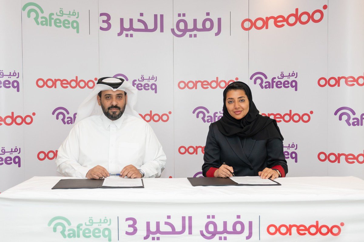 OoredooQatar's tweet photo. 🔴
As part of our #ConnectingAndGiving initiatives during the Holy Month of Ramadan, we are proud to announce the signing of a new partnership agreement with Rafeeq Al Darb. Ooredoo will now be the official partner of the Rafeeq Al-Khair campaign, https://t.co/VU4WbjIs6T
