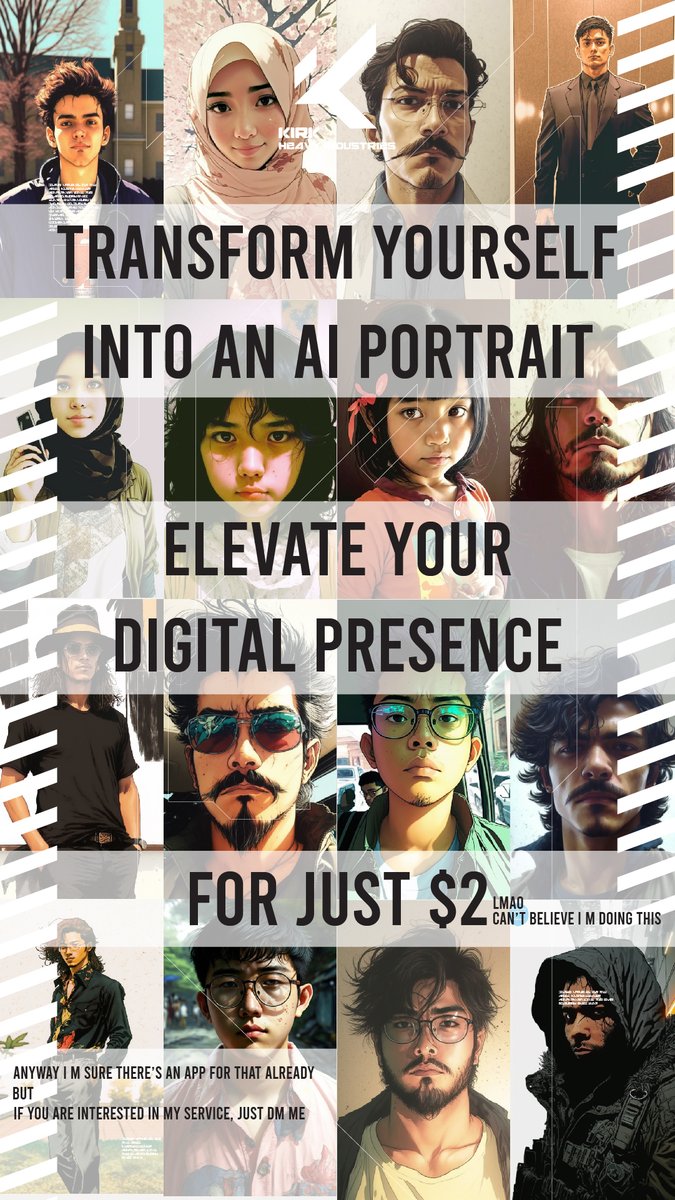 killythirsk's tweet photo. AI portrait Service https://t.co/3Gj2Gu4nUE
