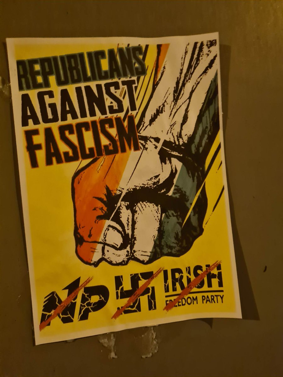 RepublicansAF's tweet image. Republicans Against Fascism posters put up around Thurles, Co. Tipperary this week.

The message must be sent in every town and community across Ireland: Fascists not welcome!

#NoPasaran #Thurles #ireland