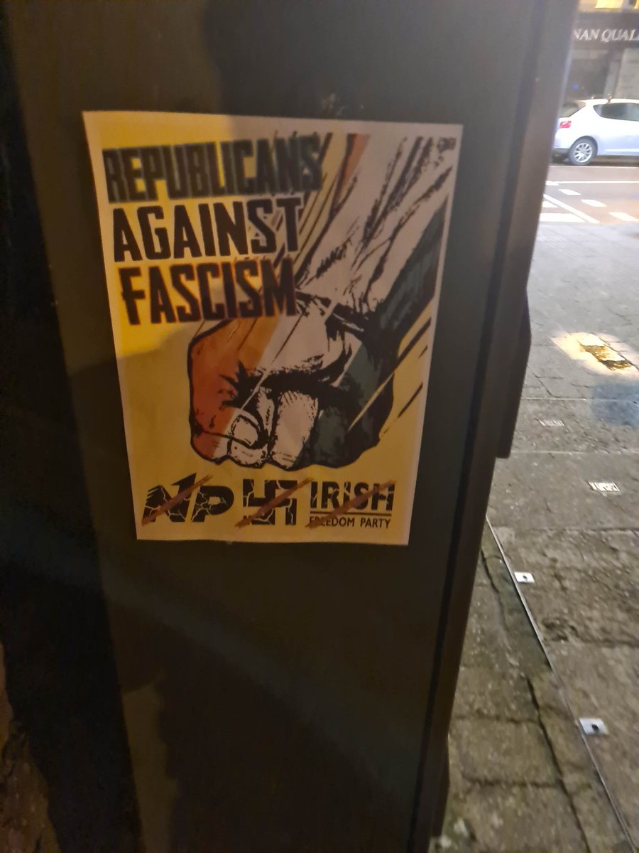 RepublicansAF's tweet image. Republicans Against Fascism posters put up around Thurles, Co. Tipperary this week.

The message must be sent in every town and community across Ireland: Fascists not welcome!

#NoPasaran #Thurles #ireland