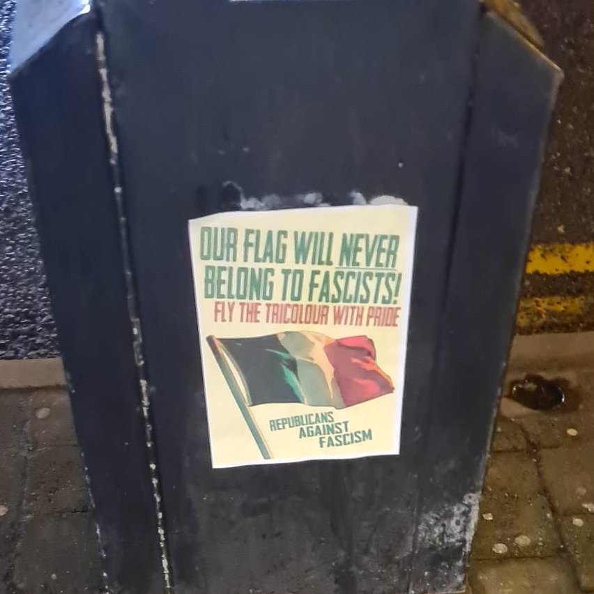 RepublicansAF's tweet image. Republicans Against Fascism posters put up around Thurles, Co. Tipperary this week.

The message must be sent in every town and community across Ireland: Fascists not welcome!

#NoPasaran #Thurles #ireland