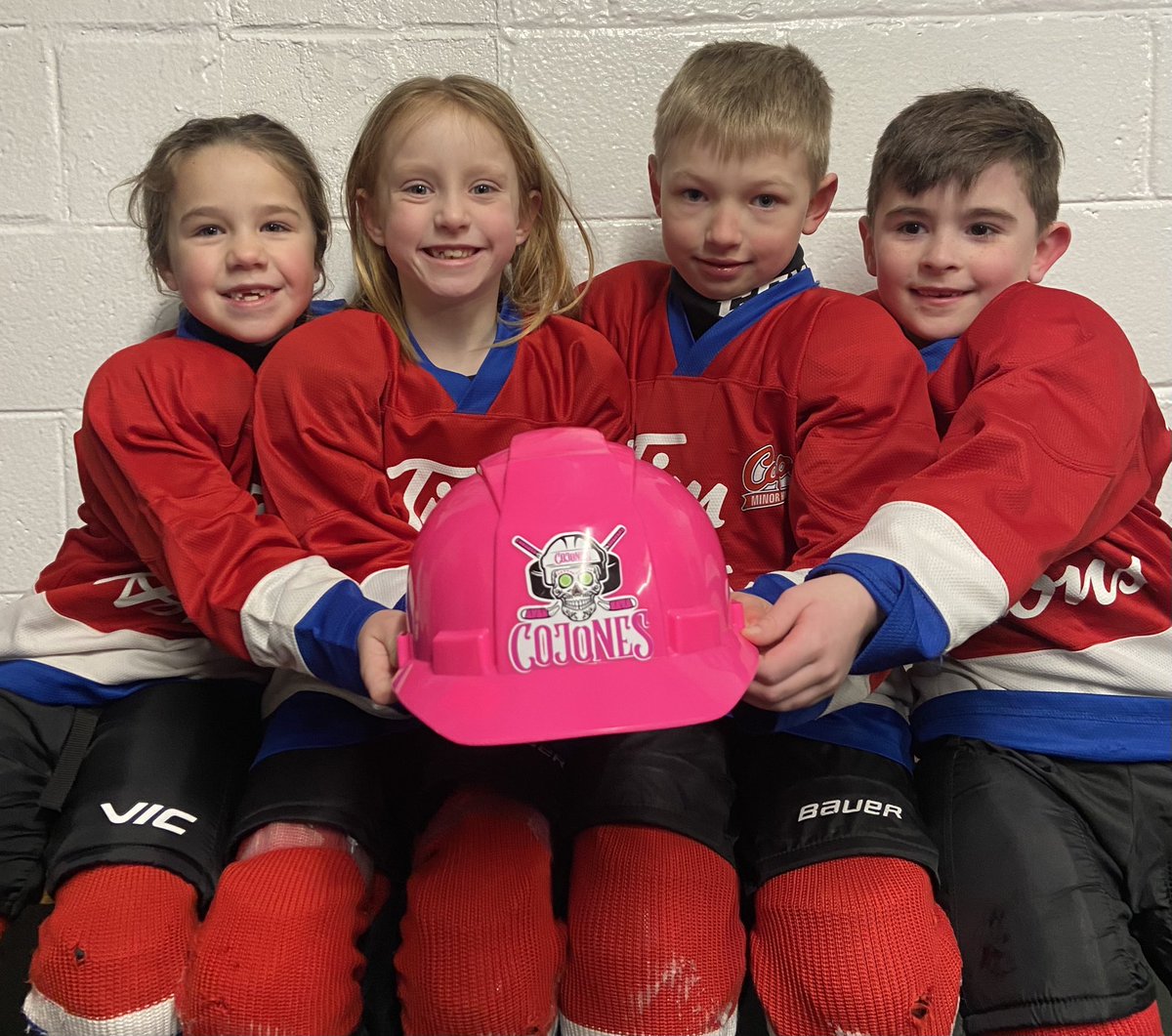 Congrats to Leah, Sage, Carter and Luke of the U9B Canadiens on being the <a href="/CojonesTacos/">Cojones Tacos & Tequila</a> teammates of the game. <a href="/SJMHA/">St. John's Caps</a>