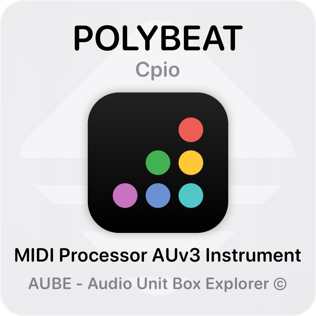fac_corvest's tweet photo. Polybeat by Cpio is a MIDI Processor AUv3 Instrument!
Very nice to control #FacDrumkit
https://t.co/IQHoWeRpeE
https://t.co/SBMGjRXEir
Shared from #AUBE #AUv3 https://t.co/JVm95Euy3a