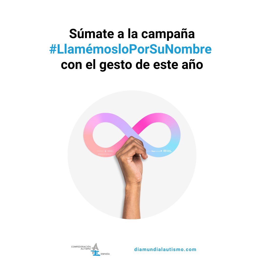 💙 Se acerca el #DíaMundialAutismo y, un año más, animamos a la ciudadanía a que muestre su solidaridad con las personas con #autismo y sus familias y se sume a la campaña #LlamémosloPorSuNombre. Conoce el gesto que proponemos para este año en diamundialautismo.com