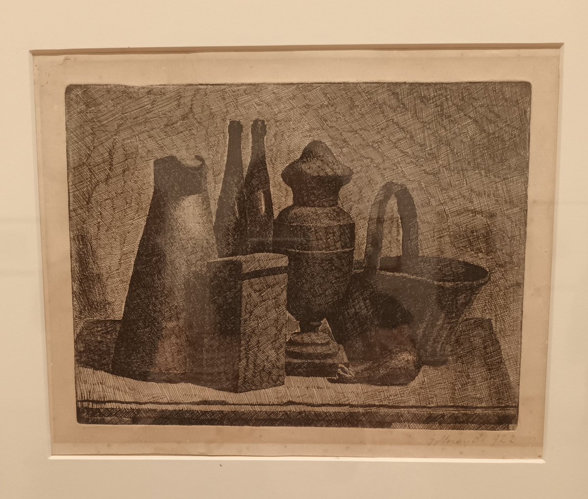 ReadButNotHeard's tweet image. Stunning etchings by #Morandi @Estorick. Finally got to visit and see them in the flesh. Inspirational markmaking representing everyday objects you'd have around your house.