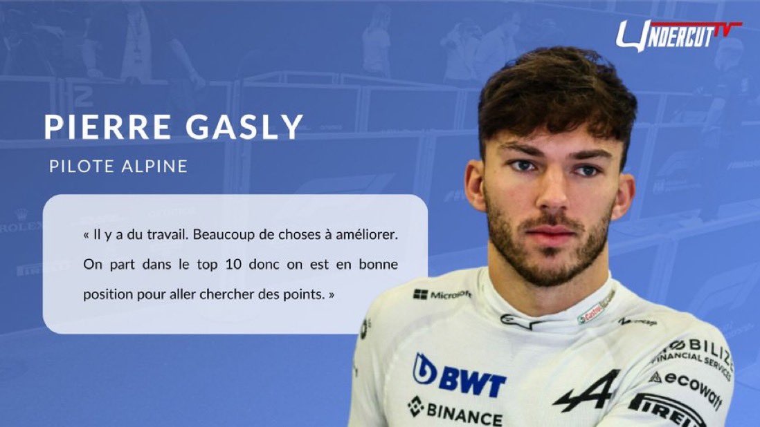 L'Undercut TV on Twitter "Pierre Gasly 🇫🇷 sur la capacité de son