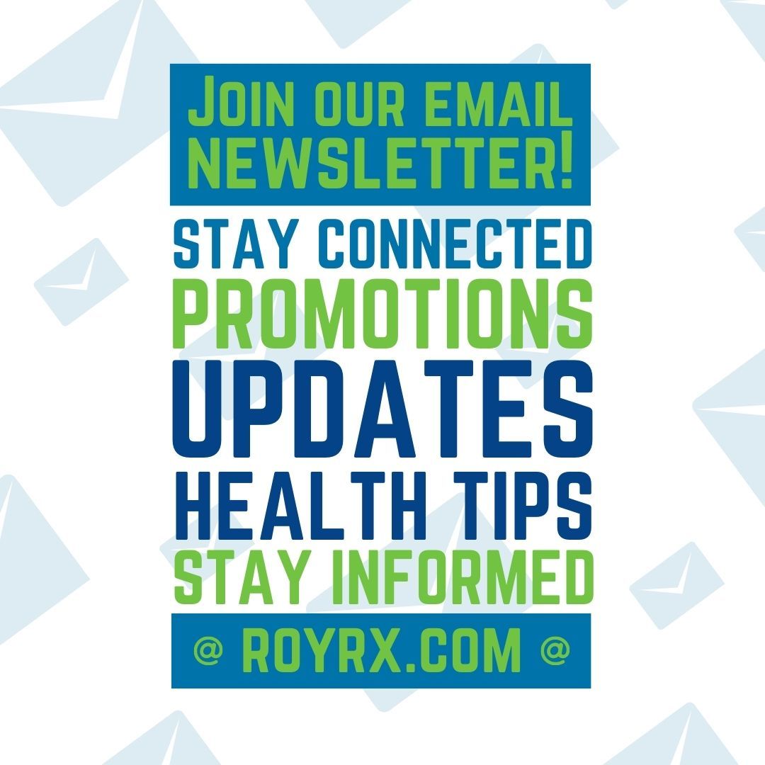 Stay in the loop and never miss out on important updates, promotions, and health tips!

Sign up for our email newsletter today and stay informed about the latest news from our pharmacy. It's easy, convenient, and a great way to stay connected.

#EmailNewsletter #StayInformed