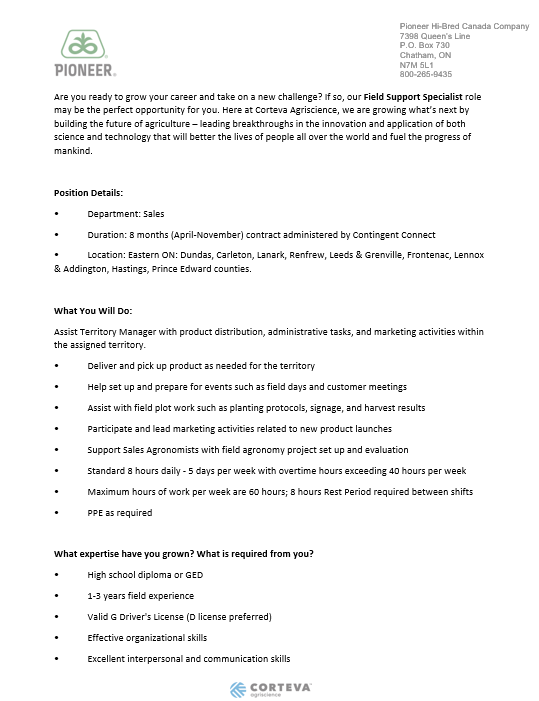 🚨🚨Do you like working outdoors? Is driving the countryside your thing? Work with great people like <a href="/dacres_cca/">Darryl Acres</a> <a href="/kleeder1/">Kevin Leeder</a> @Scott__Fife <a href="/BrianCoughlin2/">Brian Coughlin</a> <a href="/GrantMillard8/">Grant Millard</a> <a href="/KaptinKnapton/">Ashley Knapton</a>     and more! Then we have a job for you.  See details below.  Retweets appreciated.