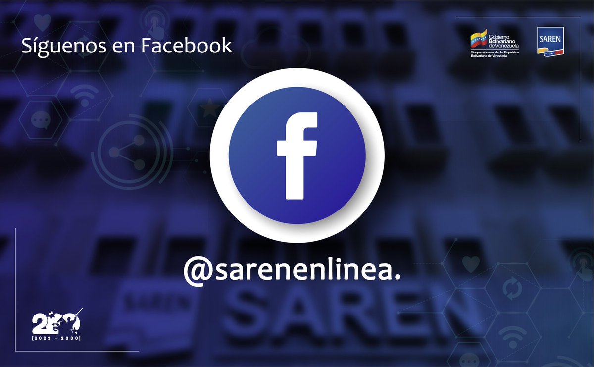 Nos encontramos en #Facebook como: “SarenEnLinea.” ¡Síguenos y encontrarás más información! #19Mar #ManoDuraContraLosCorruptos