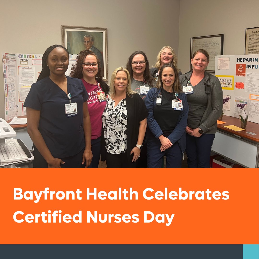 OHBayfront's tweet photo. Today and every day we celebrate our nurses who earn and maintain the highest credentials in their specialty. Thank you for your nursing professionalism, excellence and service! 🩺
#BayfrontHealth #CertifiedNursesDay https://t.co/soJZkIMZPH