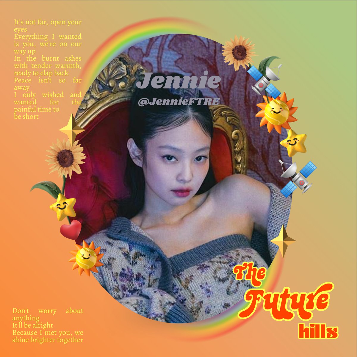 sonmolent's tweet photo. Life doesn’t always go the way we expect, but everything will be alright. I, JennieFTRE,  already do something for myself. My voice matters and I have power  as a futurist to change the world for a better future. So, let's fly and shine together! https://t.co/gA9dUKnHgR