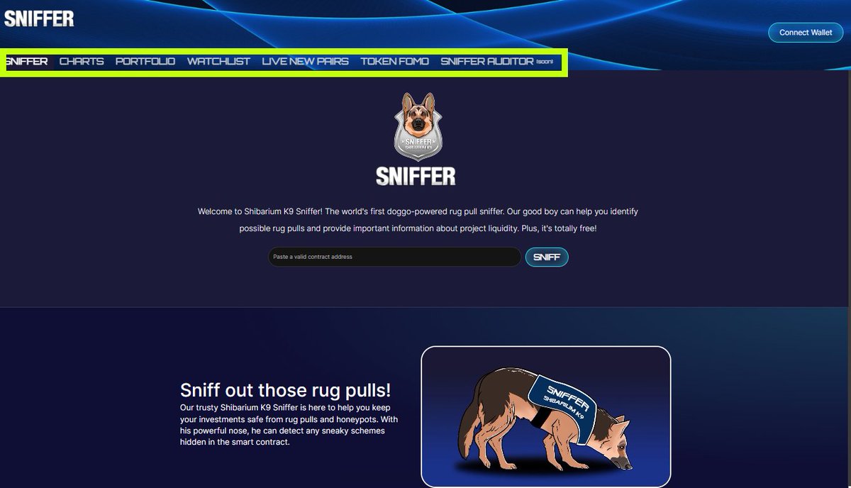 This is one of $SNIFFER's utilities, and since we still need to fix a few things, we decided to release it this week.

t.me/ShibaK9Sniffer

#ShibariumSnifferK9 #Ethereum #BTC #Shibarium #shibainu #ShibariumTech

medium.com/@ShibaK9Sniffe…