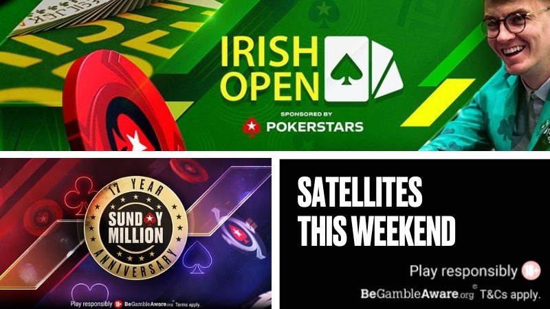 PokerStarsBlog's tweet photo. Today is a massive satellite Sunday on PokerStars.

Find out how you could win your way into the $7.5M guaranteed Sunday Million Anniversary.

AND win one of at least 20 packages to the Irish Poker Open.

👉 https://t.co/fkEk0HZa2d
👉 (UK readers) https://t.co/RPbkewSFOq https://t.co/whKIvheFyt