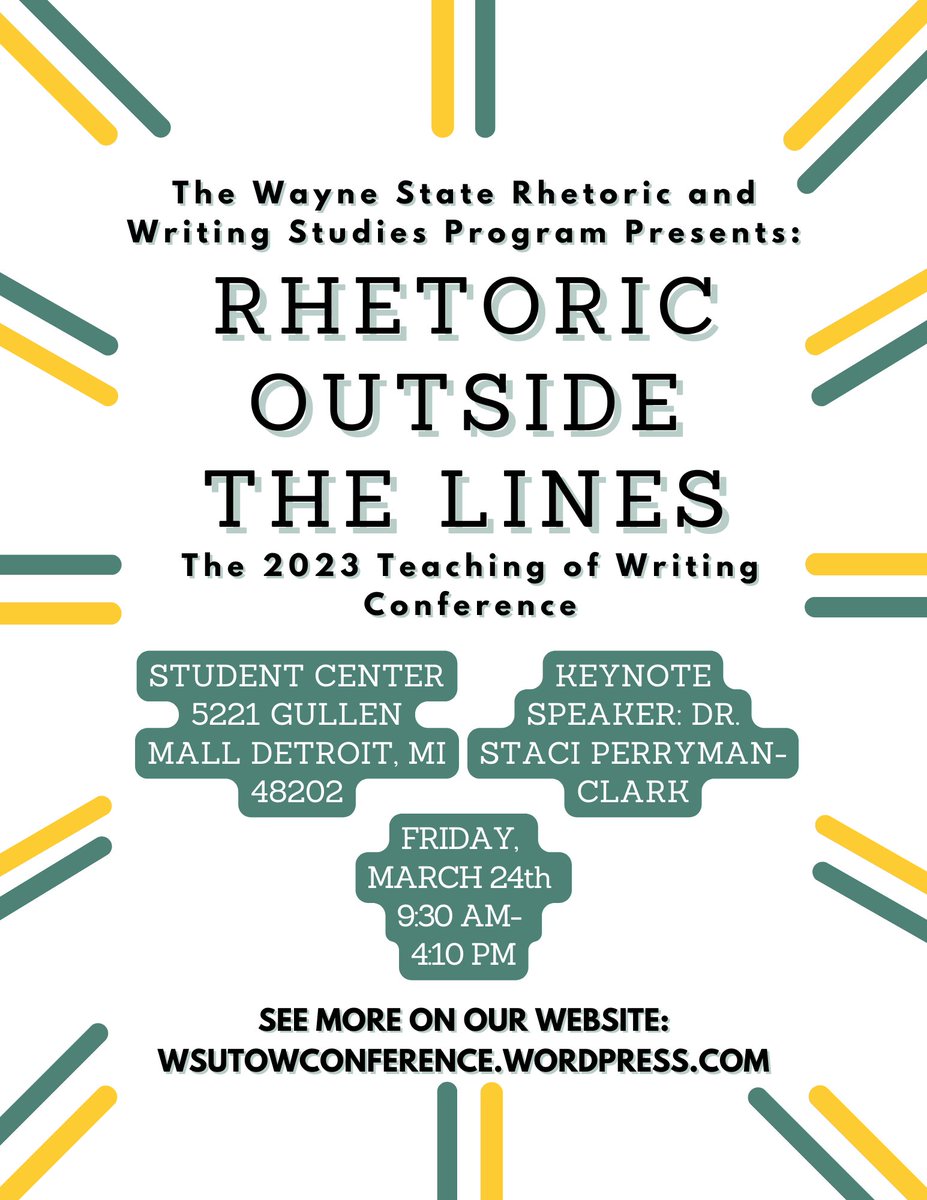 AdrienneJankens's tweet photo. We're coming together for the WSU Teaching of Writing Conference this Friday, March 24. No cost to register. Can you join us? Information at https://t.co/t26HXgk8Xv https://t.co/o53XqQXYCK
