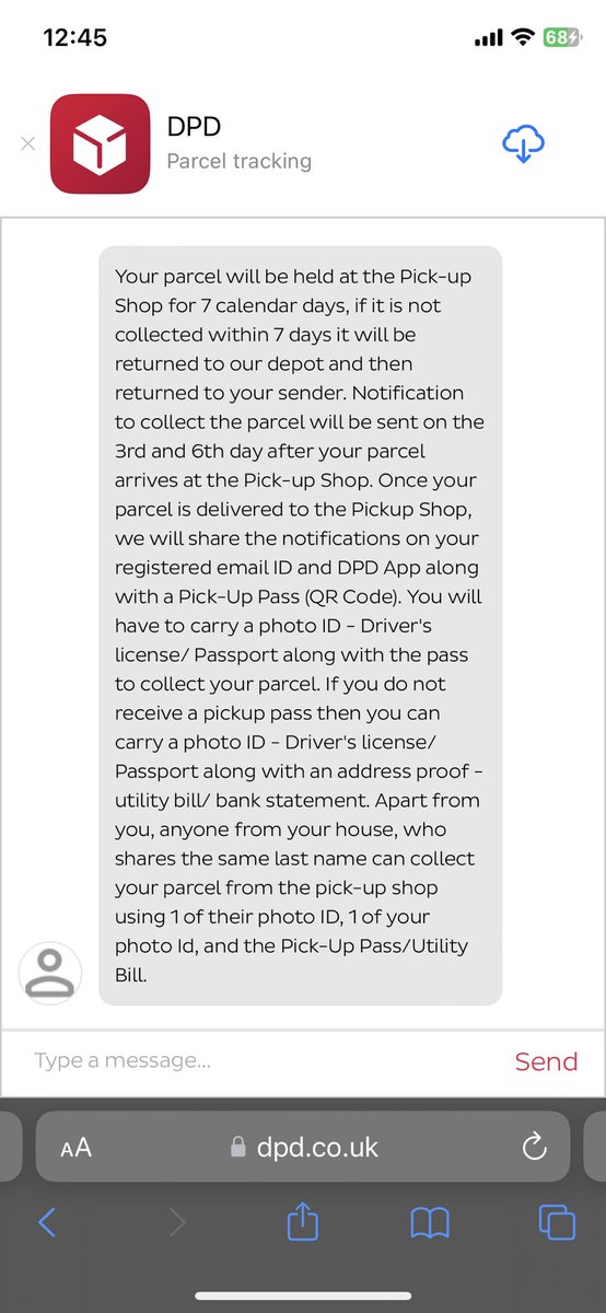 Ninqueso1's tweet photo. @dpd_uk the helpful caring company https://t.co/s1Vv6GU9fm