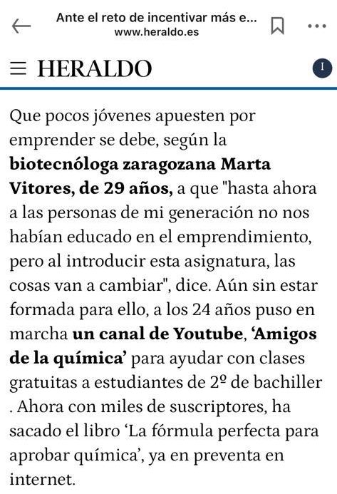 “La fórmula perfecta para aprobar química” ya está en las noticias gracias a <a href="/heraldoes/">Heraldo de Aragón</a> 💪🏻

heraldo.es/noticias/econo…

amigosdelaquimica.es