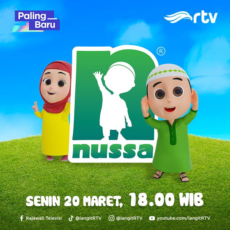 langitRTV's tweet image. Akhirnya program kita semua akan tayang besok nih guys udah gasabar dengan keseruan Nussa dan Rara kan? Saksikan episode perdana NUSSA yang akan tayang besok pkl. 18.00 WIB Hanya di RTV Makin Cakep

#rtvdigital #progamrtv #programbaru #nussa #nussarara