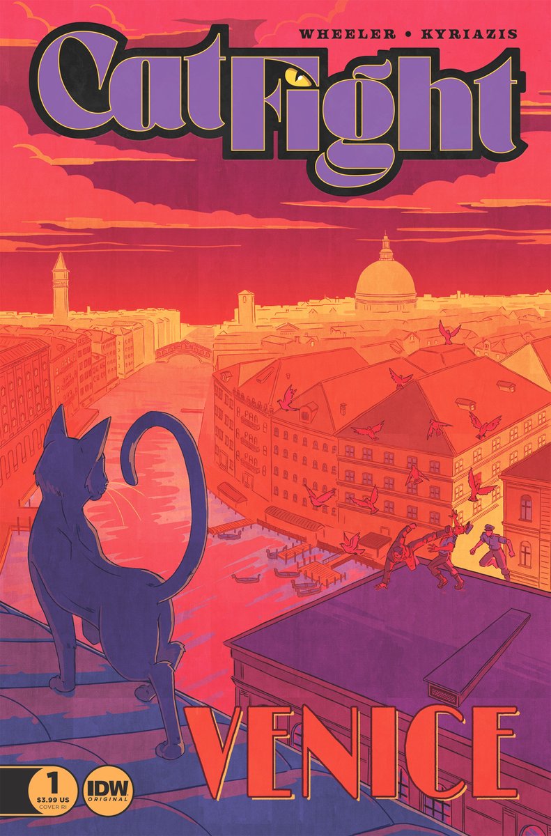 If you like your heist highly fashionable and with heavy feline undertones you won't want to miss @Wheeler's CAT FIGHT from IDW! super thrilled to be part of the #1  cover line up along with interior artist @IliasKyriazis, @MorganBeem and @Sweeney_Boo- preorder code MAR231589!