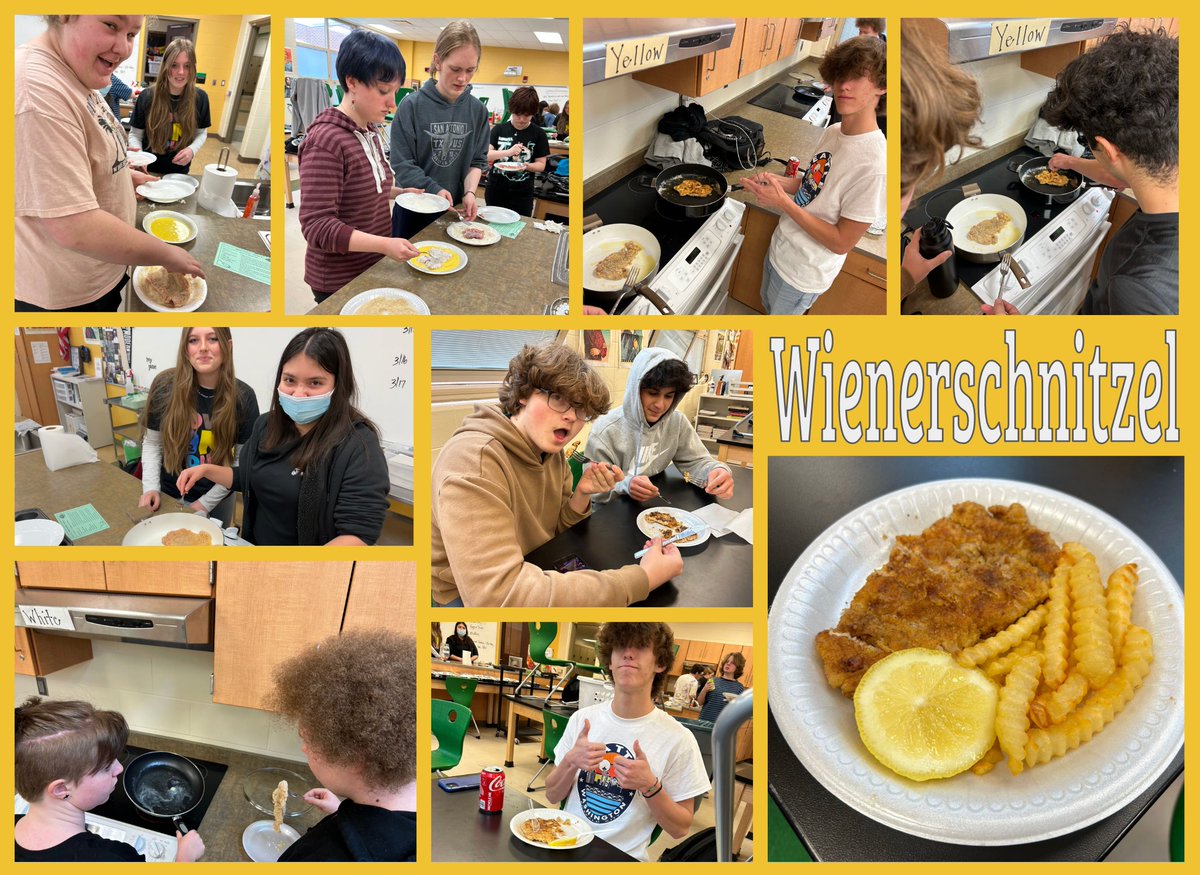 BoltsGermanClub's tweet image. We had a wonderful time cooking and enjoying our Wienerschnitzel!
#germanclub #wienerschnitzel #germancooking