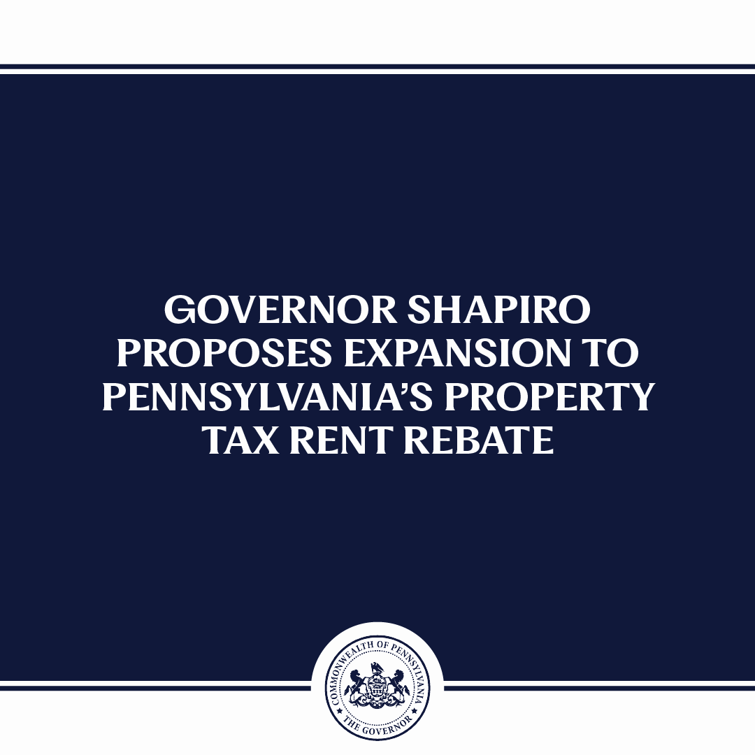 GovernorShapiro's tweet photo. Let’s expand the Property Tax Rent Rebate Program — a lifeline for seniors on a fixed income.

It gives a rebate to low-income renters and homeowners every single year, putting money back in their pockets so they can stay in their homes. https://t.co/IMupZmAUZP